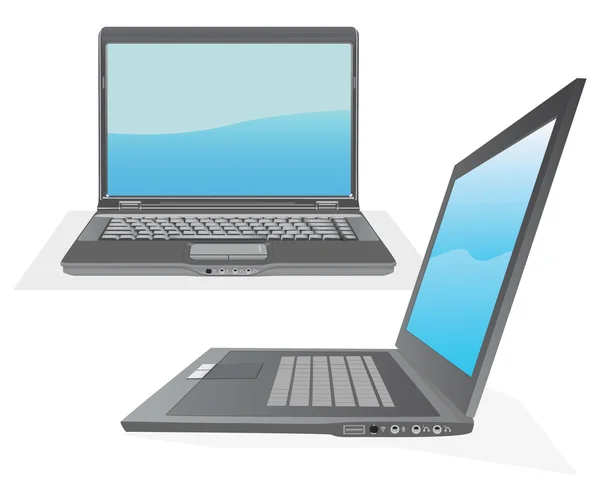 Szary laptopa — Wektor stockowy