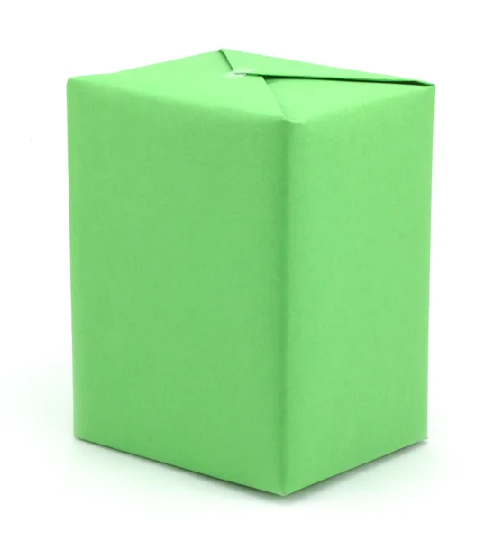 Green gift box — Stock Photo, Image