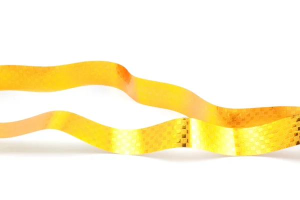 明るい黄色の休日のリボン — ストック写真
