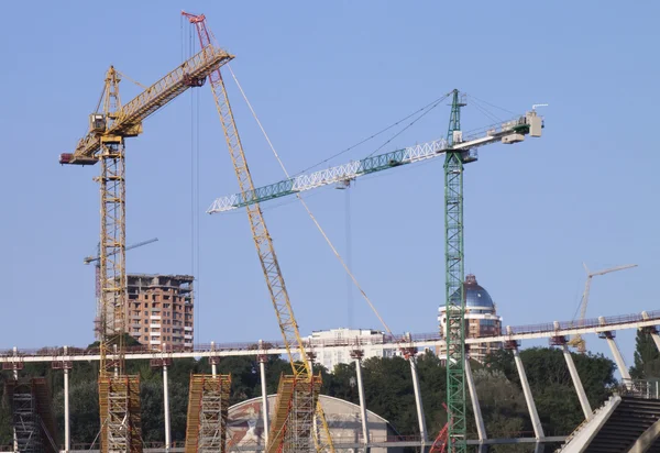 Строительство на Республиканском стадионе в Киеве — стоковое фото