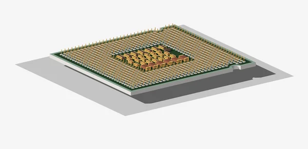 Microprocessor (3d). — Stockfoto