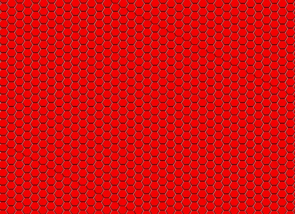 Hintergrund aus roten Sechsecken. — Stockfoto