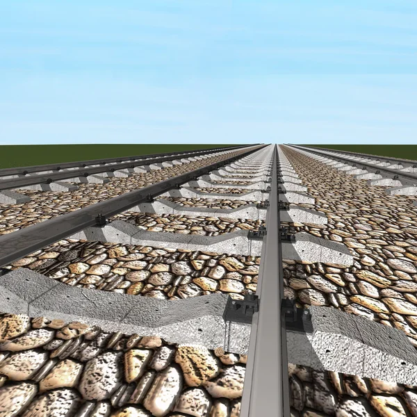Railroad tracks. — Stock Photo, Image