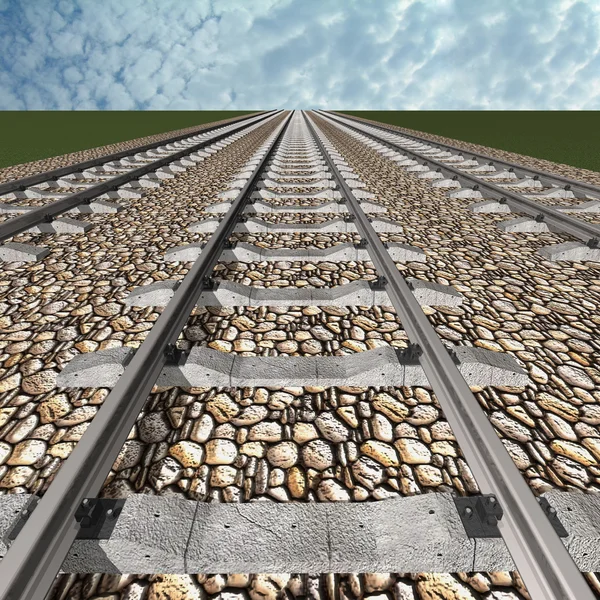 stock image Railroad tracks.