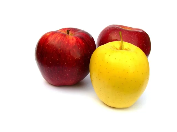 Červená a žlutá jablka. — Stock fotografie