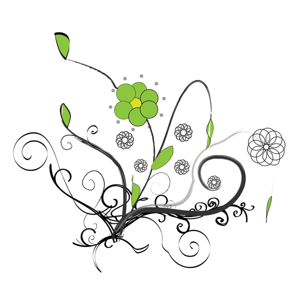 Beautiful illustrated abstract flower