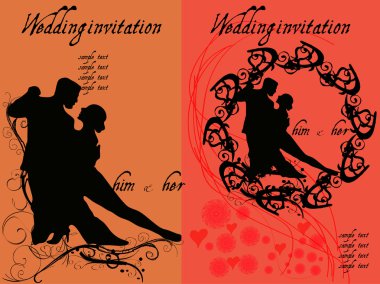 Wedding invitation clipart