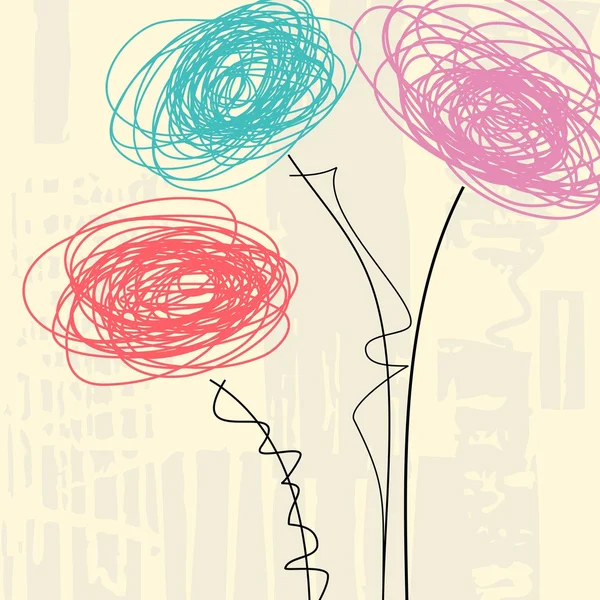 Fond de fleurs urbaines — Image vectorielle