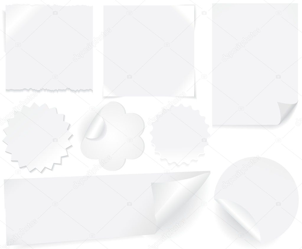 White paper labels
