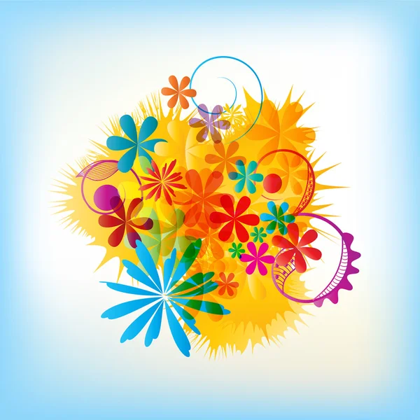 Fond coloré floral — Image vectorielle