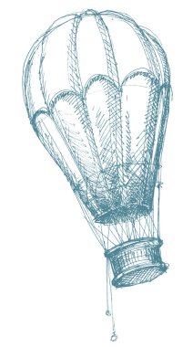 Hot air balloon sketch clipart