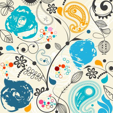 Floral seamless pattern clipart