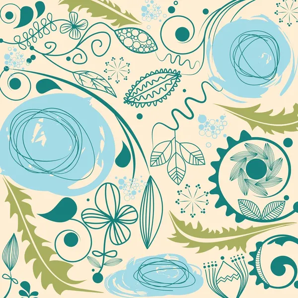 Motif floral avec motif pissenlit — Image vectorielle