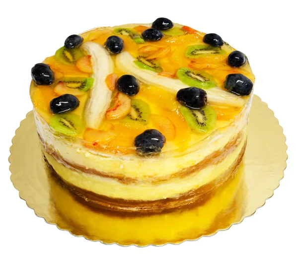 Gâteau aux fruits avec gelée — Photo