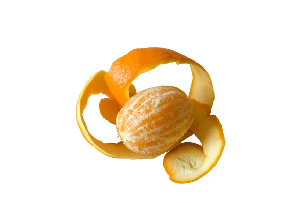 A laranja compensada no fundo branco — Fotografia de Stock