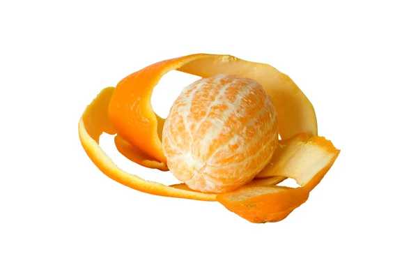 A laranja compensada no fundo branco — Fotografia de Stock