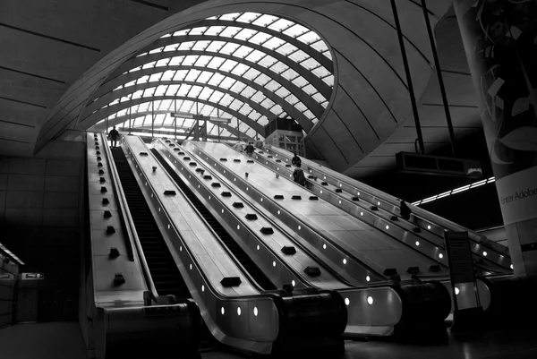 Metrô Canary Wharf: Londres Imagem De Stock
