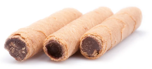 stock image Three chocolatte stick on white