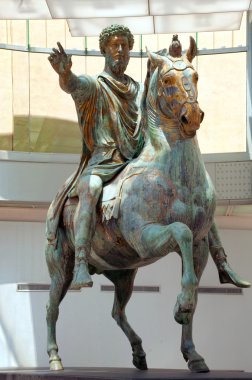 Marcus Aurelius Statue Rome Italy clipart