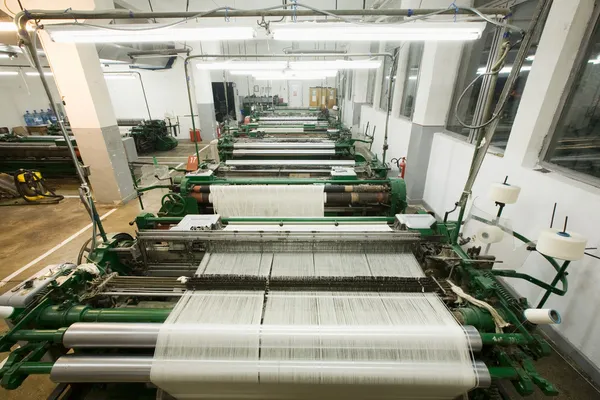 Čára tkalcovských strojů — Stock fotografie