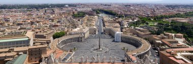 Saint Peter Square Panorama In Rome clipart