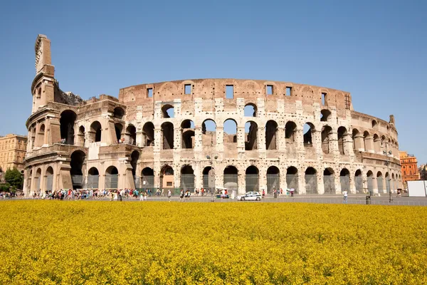Coliseu famoso onde as lutas dos gladiadores foram prendidas — Fotografia de Stock