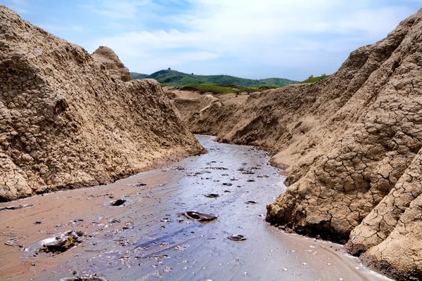 Flusso di fango del vulcano fangoso — Foto Stock