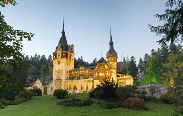 stock image Peles Castle Night Shot