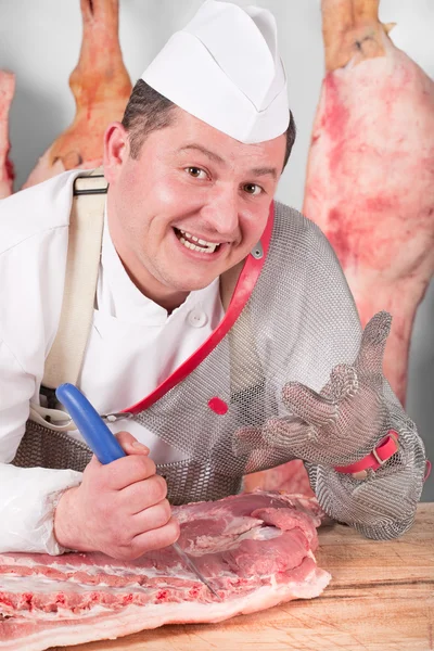 Butcher At His Workplace