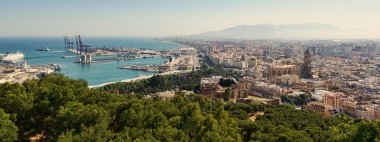 Malaga Spain Panorama clipart