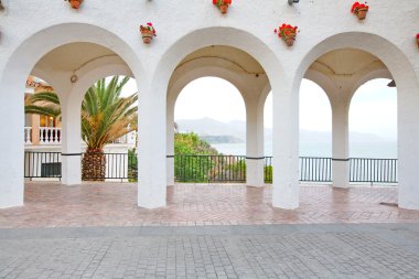 Nerja İspanya Avrupa'nın balkon kemerler