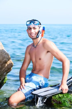 Snorkeler dinlenme