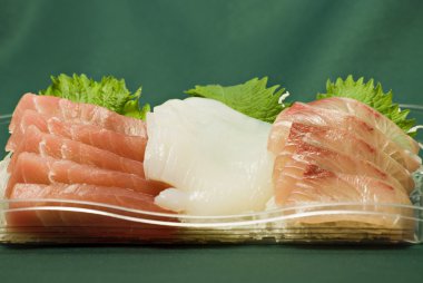 Japanese raw fish slices clipart