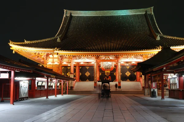 Asakusa tempel natten — Stockfoto