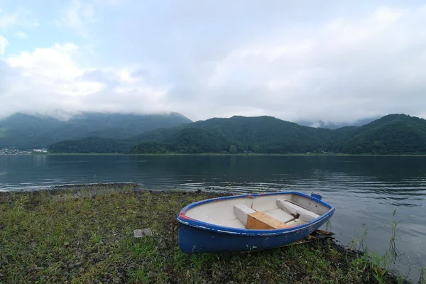 stock image Landscape with boat