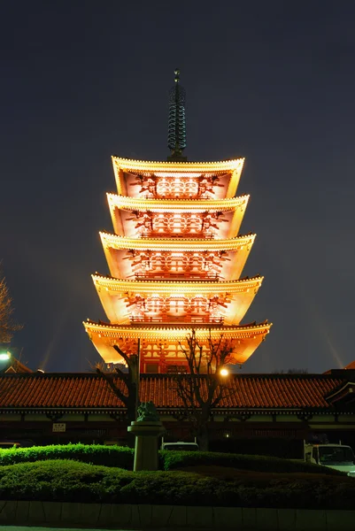 Éjjel Pagoda — Stock Fotó