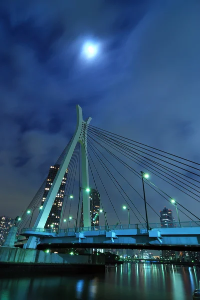 Modern asma köprü — Stok fotoğraf