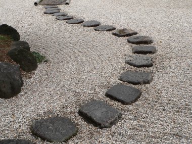 Japanese stone garden clipart