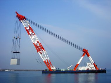 Marine lift-crane clipart