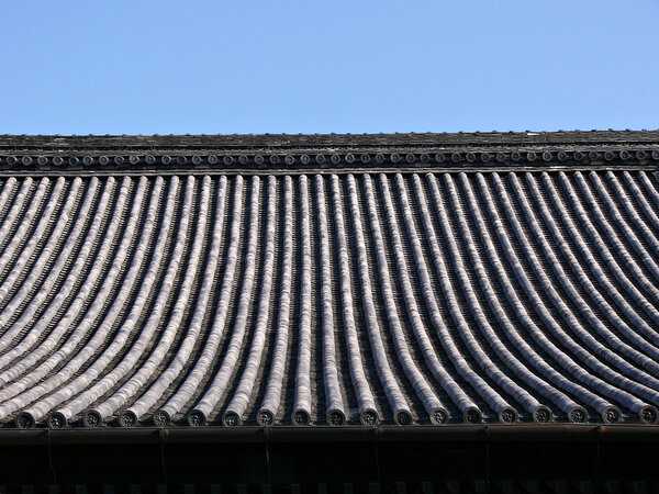 Japanese temple roof background