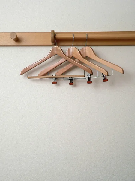 Hangers on the wall — Stock Photo, Image