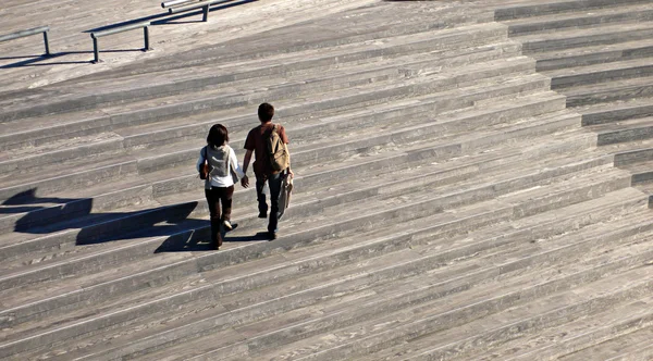 Two peoples walking — Stock Photo, Image