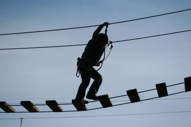 Boy on ladder clipart