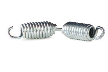 Two steel shiny springs. clipart