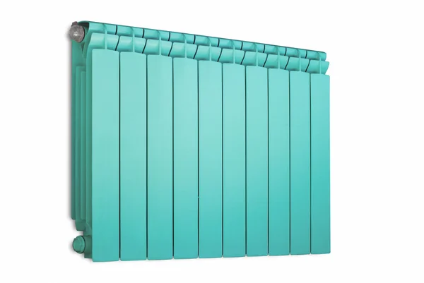 Radiator turquoise color. — Stock Photo, Image