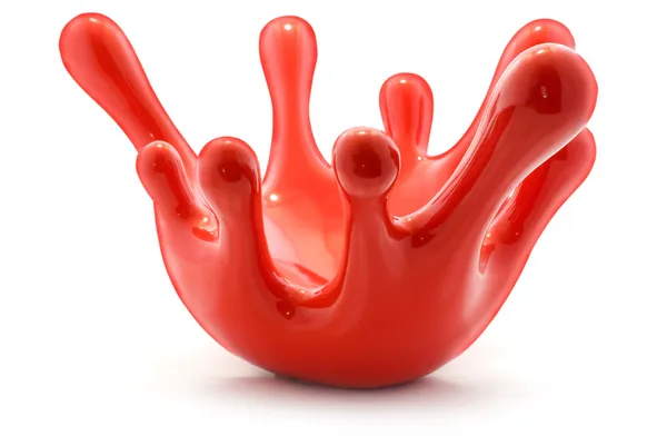 Red blood drops. Ceramic sculpture. — Stock Photo, Image