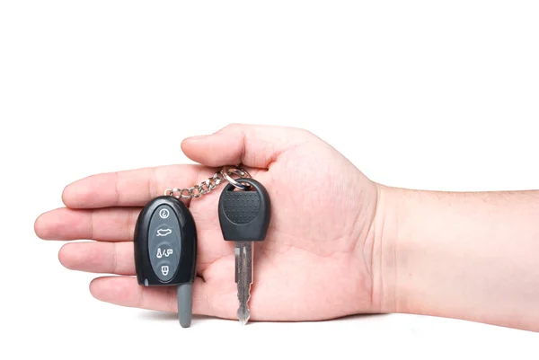 Bil nyckel i hand. — Stockfoto