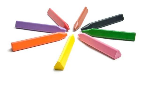 Creioane multicolore . — Fotografie, imagine de stoc