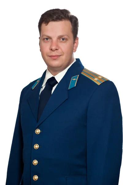 Man in parade uniform of russian military air forces — Stock Photo, Image