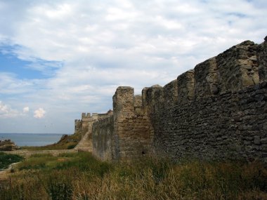 Walls of old fortress clipart